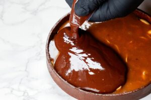 ganache au chocolat pochée