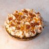 Tarte Chocolat Orange Noisette sur fond blanc